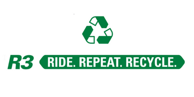 R3 logo ride recycle repeat